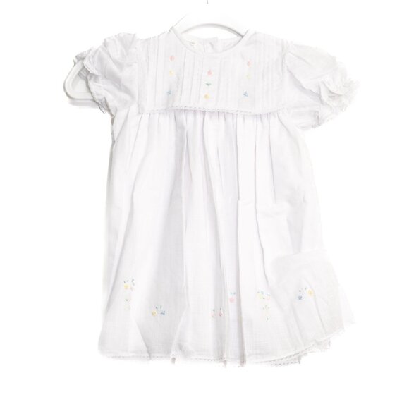 Garden of Angels Size 24M Vintage White Baby Dress With Floral Embroidery & Lace - Picture 1 of 8